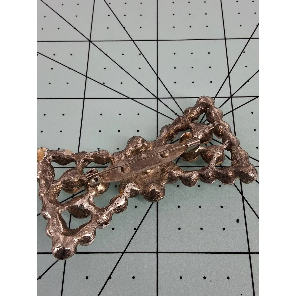 Statement Antique Paste Rhinestone Brooch | Vintage Style‎ Pin